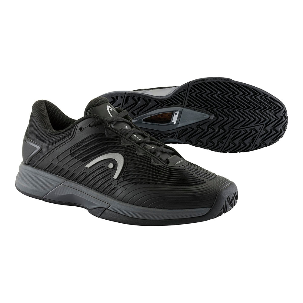 Head Revolt Pro 4.5 Men's Tennis Shoes - Lightweight Performance Court Shoes for Men - Black Athletic Sneakers for Tennis, Training & Casual Wear