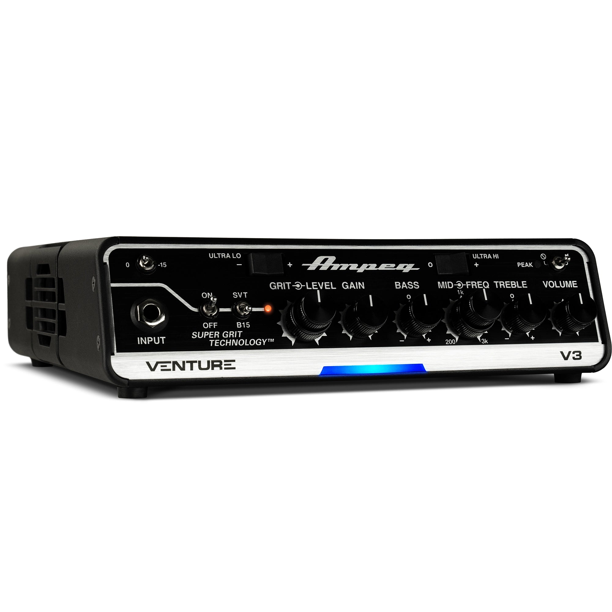 Ampeg Venture V3 300W Bass Amplifier Head - Powerful Bass Amp for Live Performances & Studio Recording