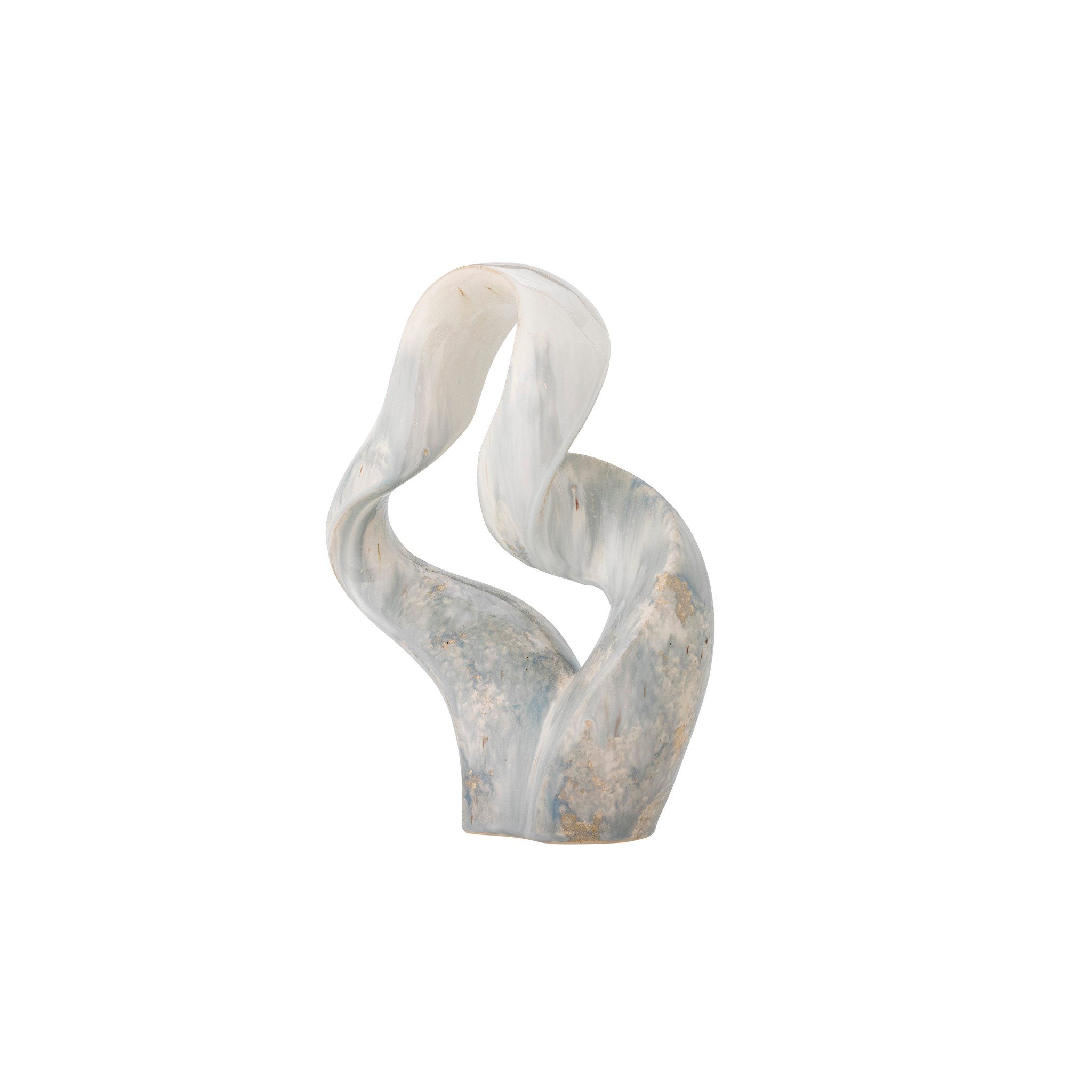 BLOOMINGVILLE Rouyi Sculpture - Handcrafted Stoneware Ceramic Home Decor in Elegant Grey | Perfect for Living Room, Office & Bookshelf Display