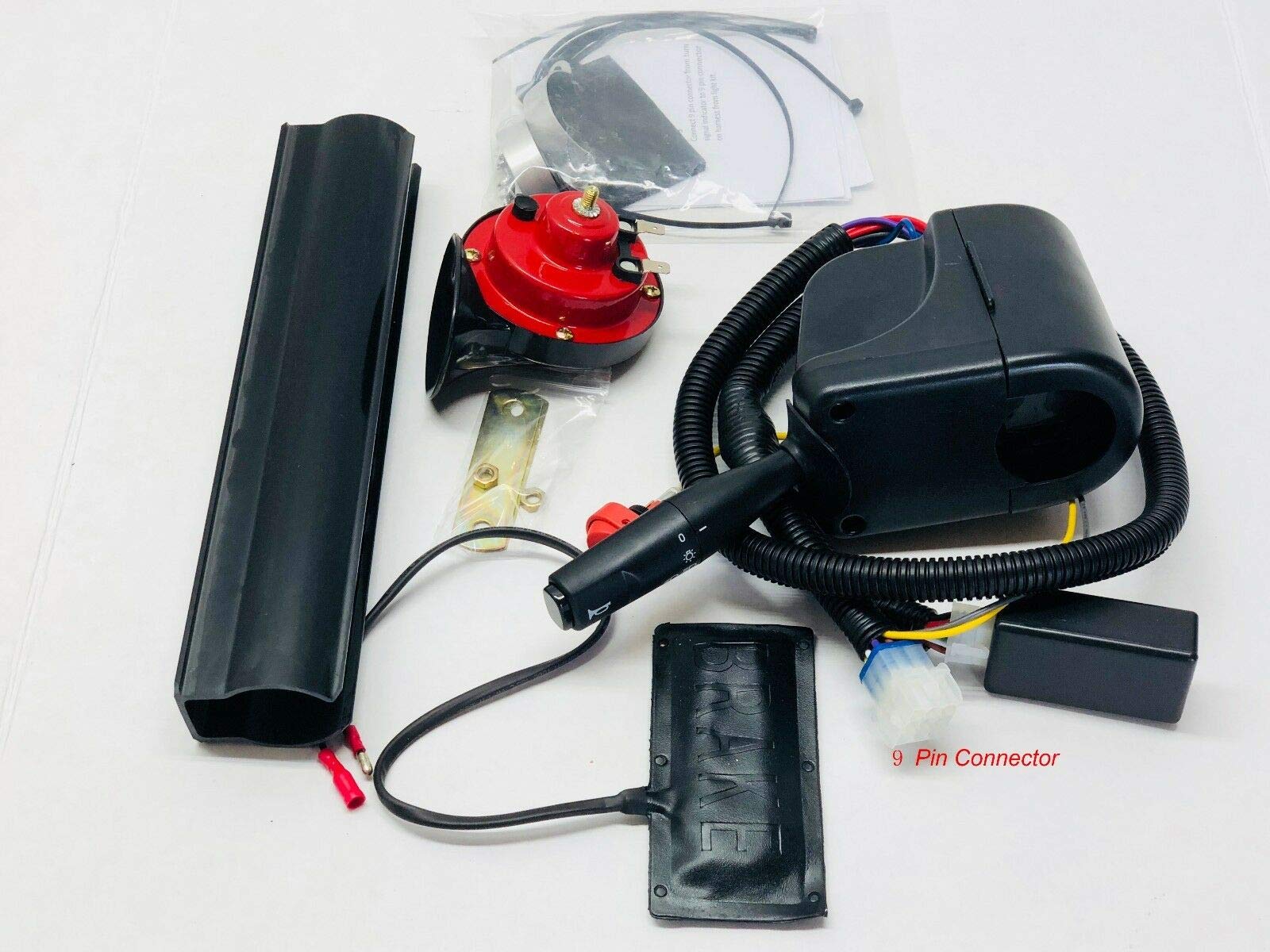 Huskey EZGO LED Light Kit - Street Legal Deluxe Ultimate 12V Light Kit for TXT Golf Cart 1996-2013 - Turn Signal Switch, Brake Lights, Horn, Hazard Lights - Perfect for Night Driving & Safety Upgrades