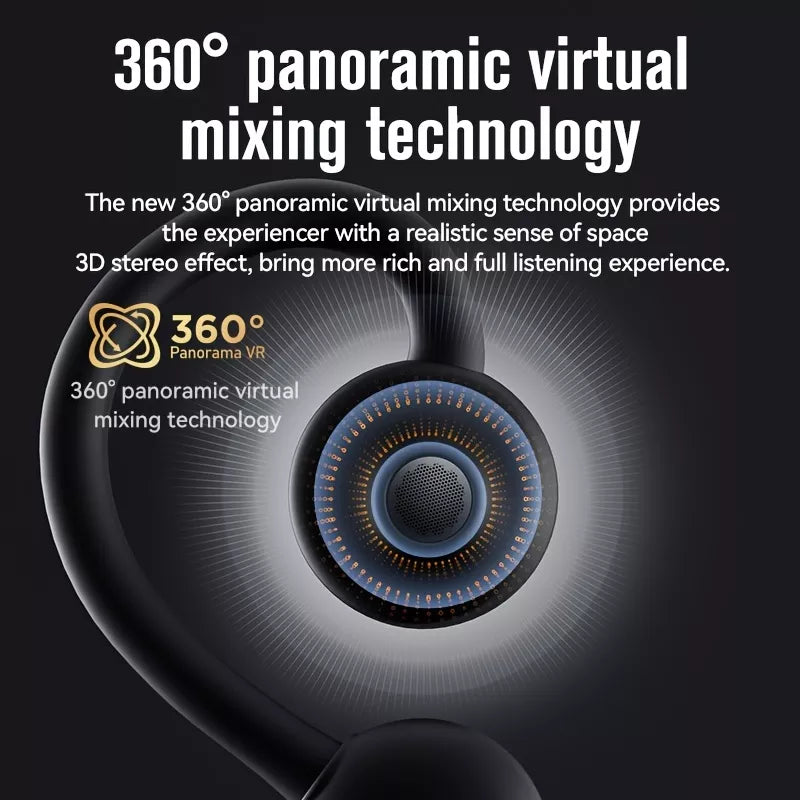 Sanag Z61S Pro Wireless Bluetooth Headphones with Ear Hook - Open Ear Air Conduction Sport Headset for Running, Cycling & Workout - Sweatproof & Lightweight Design for Active Lifestyle