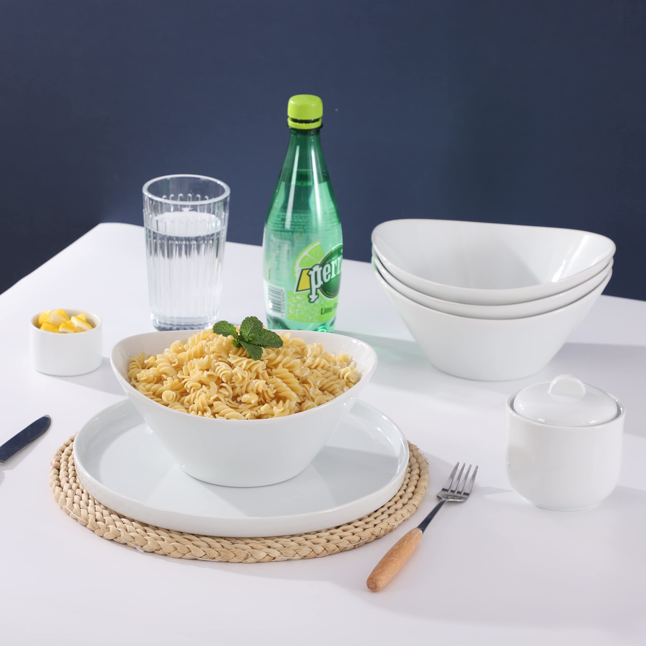Porcelain Pasta Bowls Set of 4 - 8