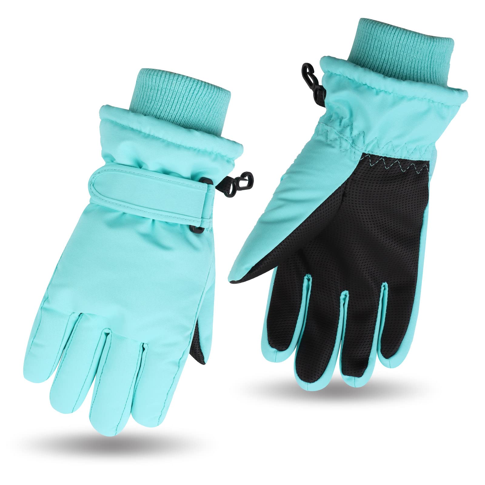 **Kids Winter Ski Gloves for Boys & Girls - Waterproof Snowboard Gloves with Fleece Lining - Warm Cold Weather Gloves for Skiing, Snowboarding & Outdoor Winter Activities**