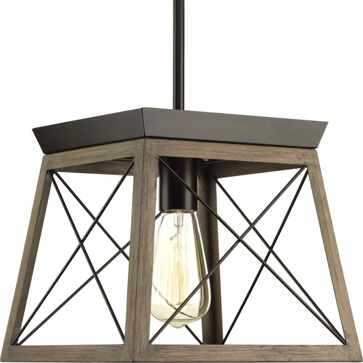 Briarwood Collection One Light Mini Pendant Light - Elegant Small Ceiling Fixture for Kitchen Island, Dining Room, Bedroom & Entryway Lighting