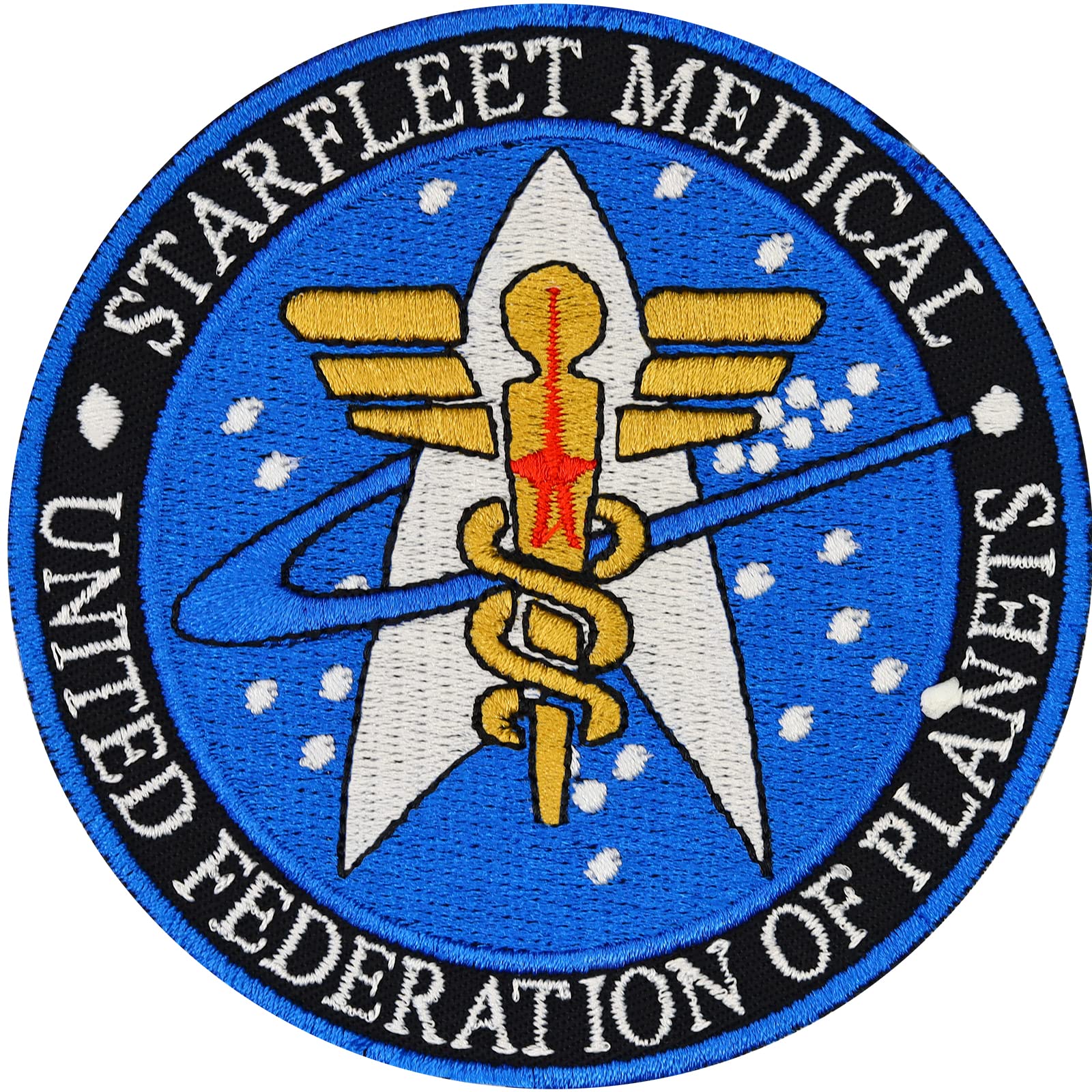 Star Trek Starfleet Medical United Federation of Planets Embroidered Iron-On Patch for Cosplay, Costumes & DIY Projects - Perfect for Jackets, Bags & Uniforms