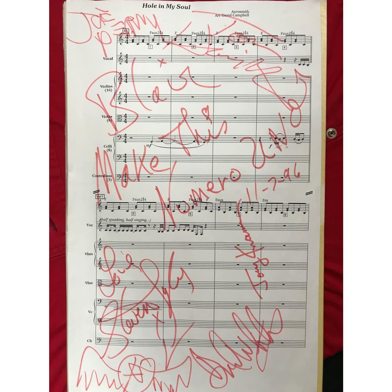 Aerosmith Signed 
