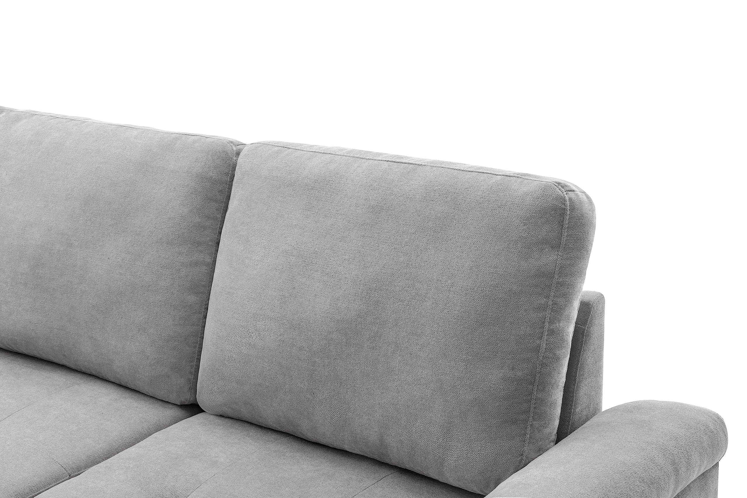 Modern Reversible Sleeper Sectional Sofa - L-Shaped Corner Couch Sofa Bed with Pull Out Bed, Storage Ottoman & Hidden Arm Storage for Living Room, Apartment, Office (Grey) | Perfect for Small Spaces, Guest Rooms & Multi-Functional Home Decor