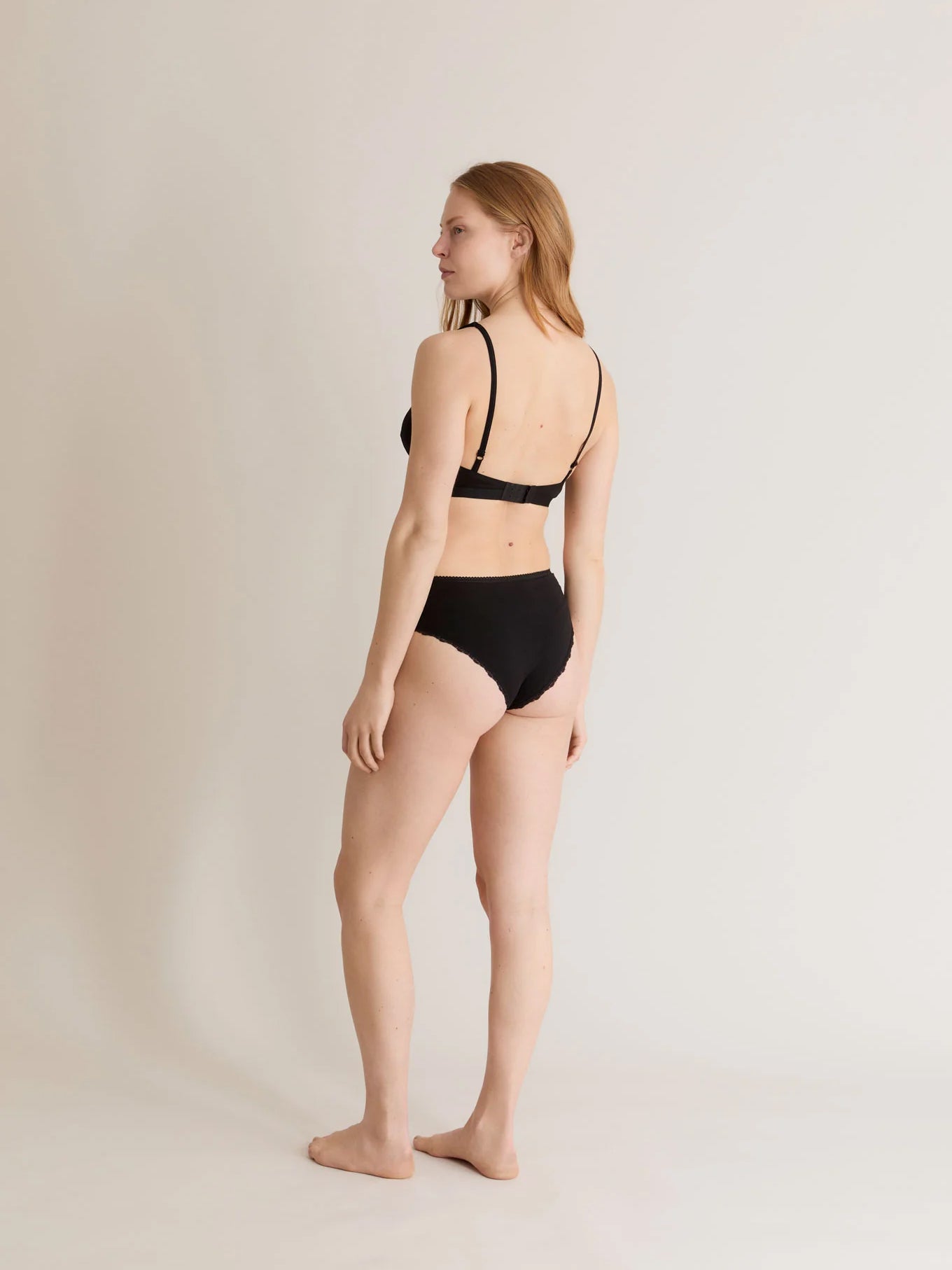 Komodo Paloma Organic Cotton Lace Trim Briefs - Black | Women's Comfortable Underwear for Everyday Wear & Special Occasions