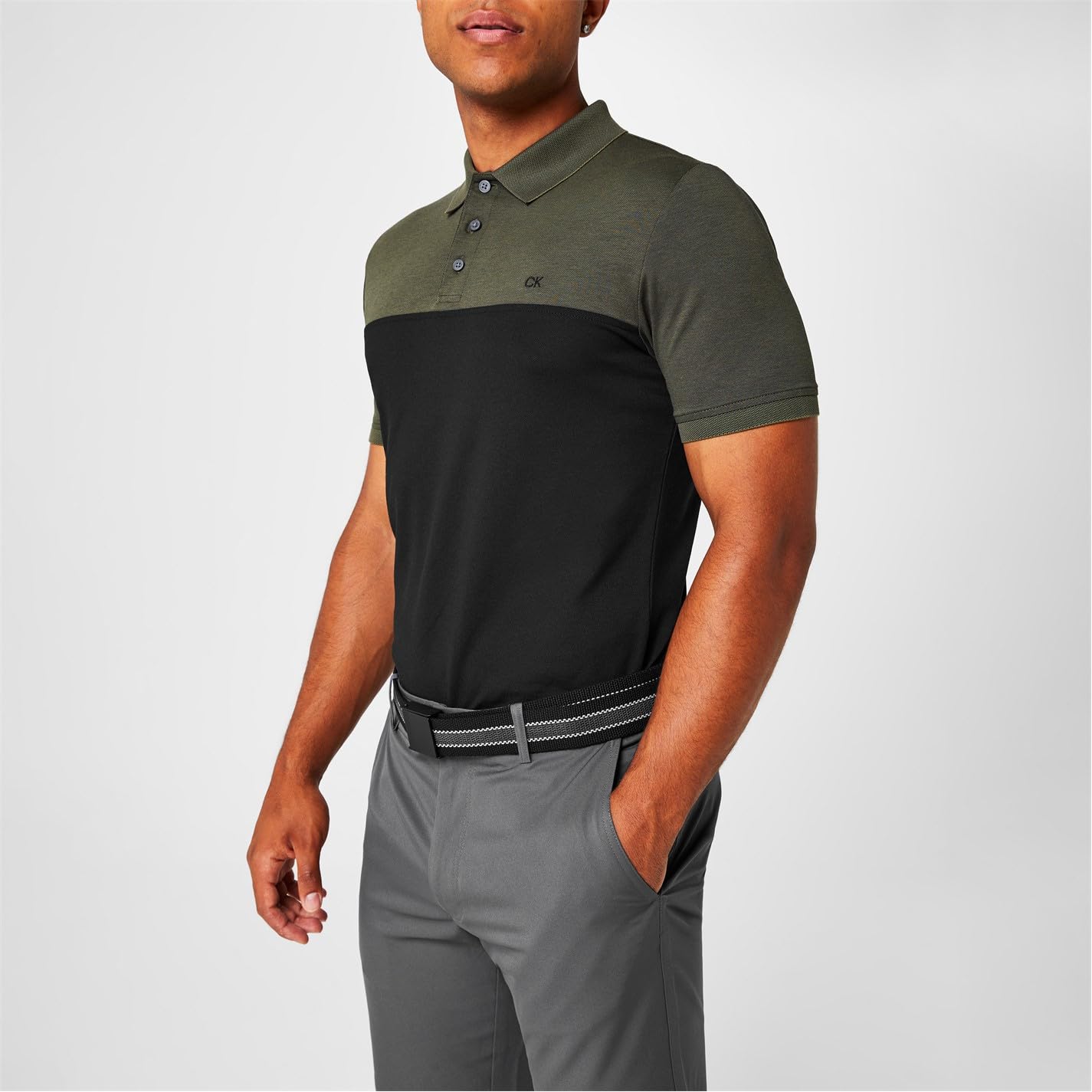 Calvin Klein Men's Color Block Golf Polo - Lightweight & Stylish for Golf & Casual Wear