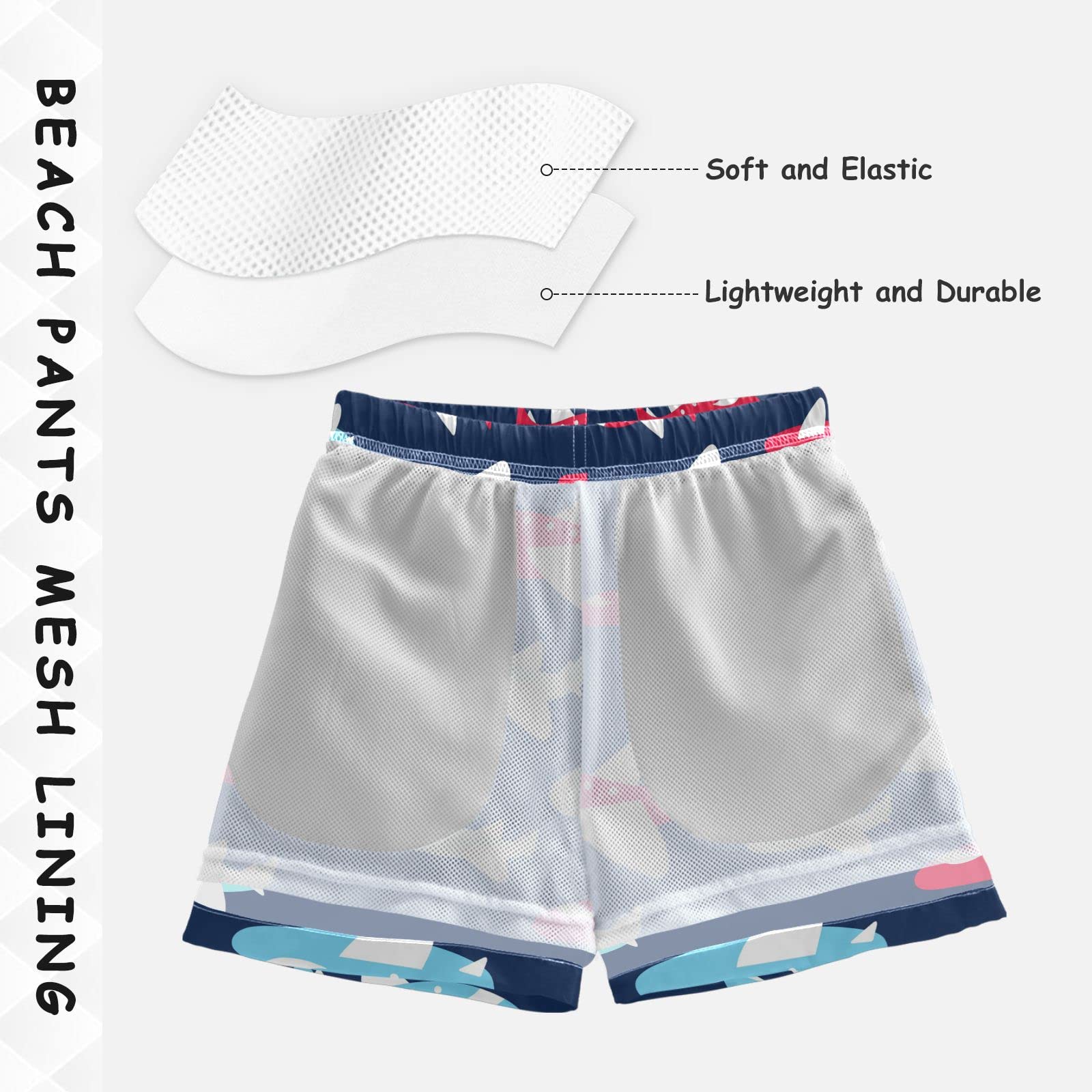 Cute Crab Print Boys Swim Trunks - Toddler Swim Board Shorts for Kids | Beach, Pool & Summer Water Play Outfit