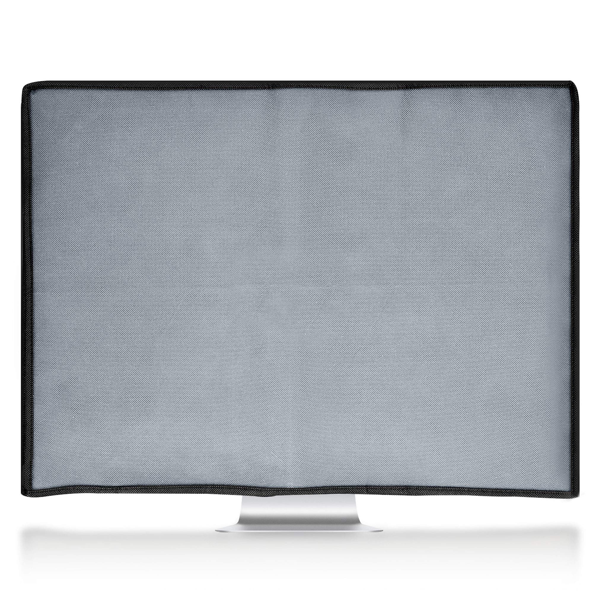 kwmobile 27-28 Inch Monitor Dust Cover - Light Grey Screen Protector for Computer Monitors | Perfect for Home Office, Gaming Setup & Workspace Protection