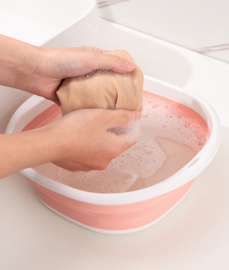 3-Pack Collapsible Wash Basin - Portable Baby Bottle Washing Tub for Camping, Travel, Facial & Foot Care - Ideal for Baby Care, Outdoor Adventures & Home Use (Pink) | Compact & Space-Saving for Small Spaces & On-the-Go Needs