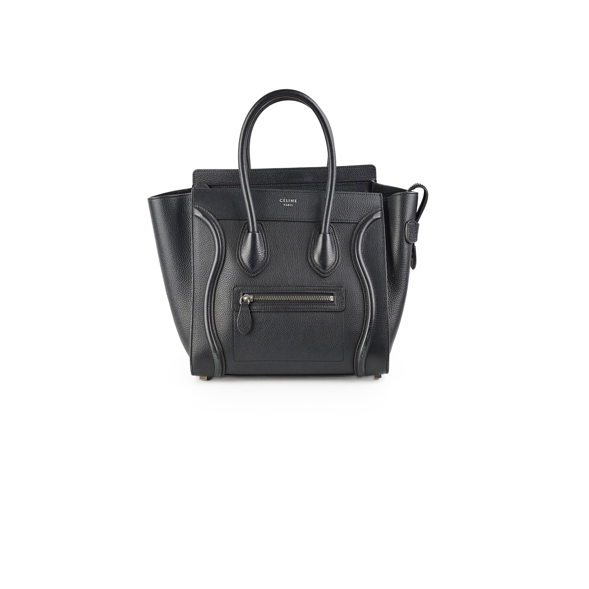 Celine Micro Luggage Black Leather Crossbody Bag for Women | Luxury Designer Handbag for Work, Travel & Everyday Use