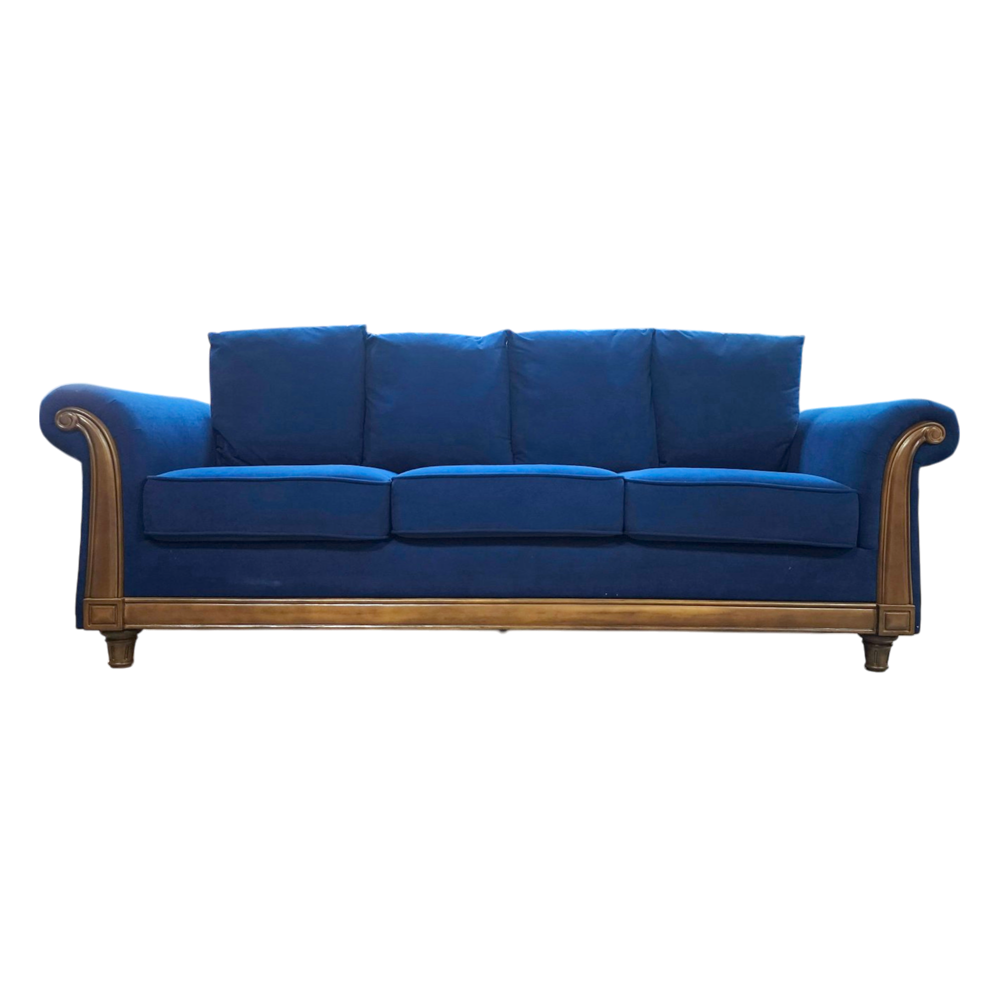Bless 3+2 Fabric Sofa Set in Dark Blue #1300 - Modern Living Room Furniture for Small Spaces, Family Gatherings & Cozy Home Decor