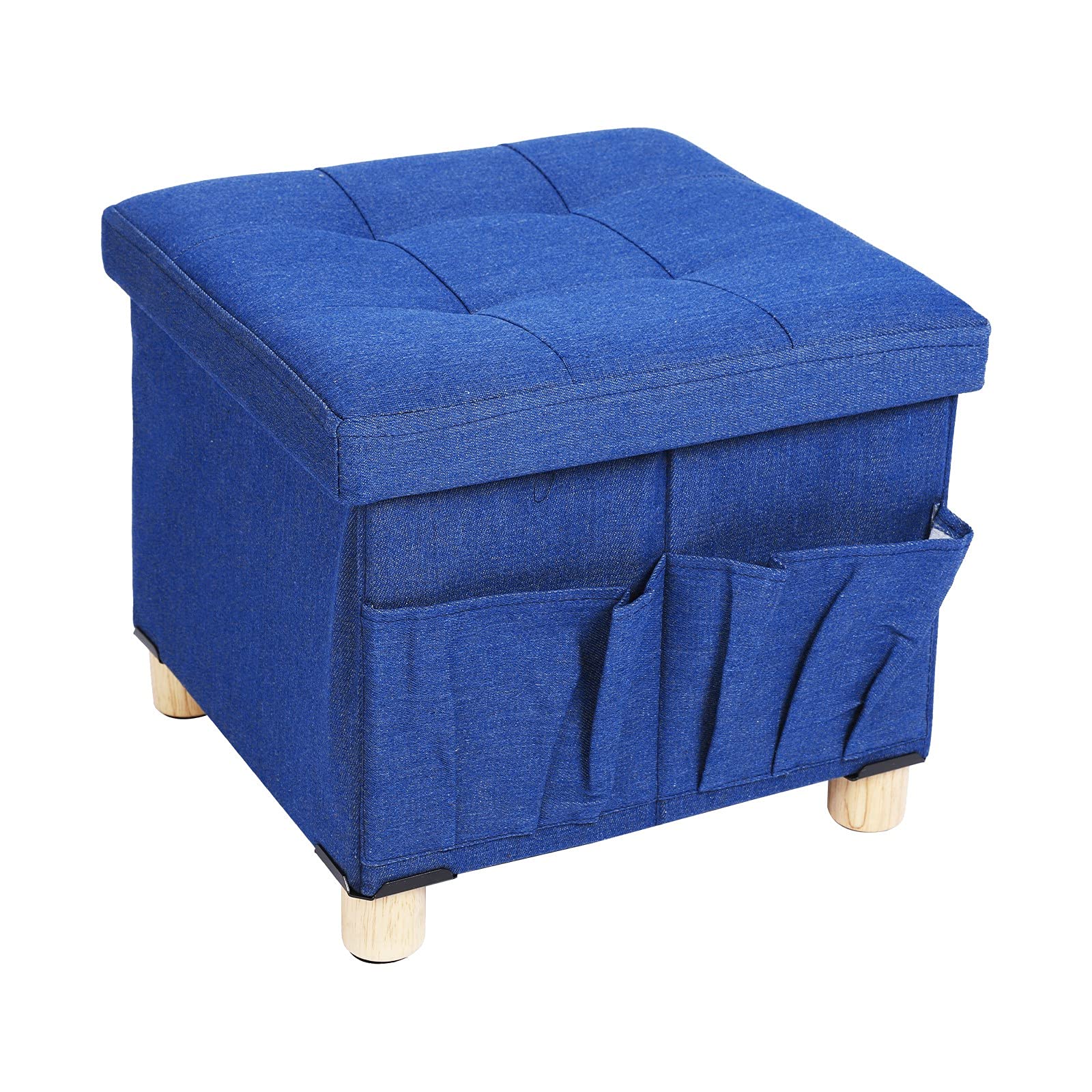 Foldable Massage Mat with Storage Ottoman Bench - Large Wooden Leg Stool for Pain Relief, Home & Bedroom Use - Perfect for Relaxation, Yoga, and Deep Tissue Therapy