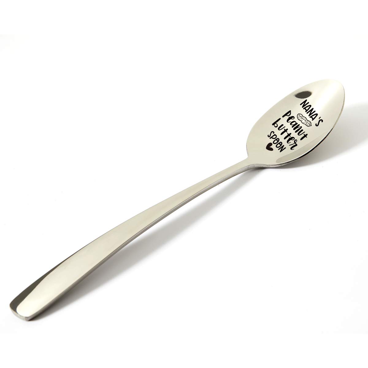 Funny Engraved Stainless Steel Peanut Butter Spoon - Perfect Gift for Nana from Grandkids, Grandson | Unique Birthday, Valentine's Day, Mother's Day & Christmas Present for Peanut Butter Lovers | Great for Spreading, Baking & Snacking