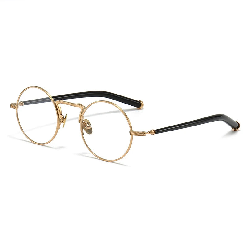 Stylish Unisex Black Titanium Round Eyeglasses Frame 3119m - Lightweight & Durable for Work, Reading, and Everyday Fashion
