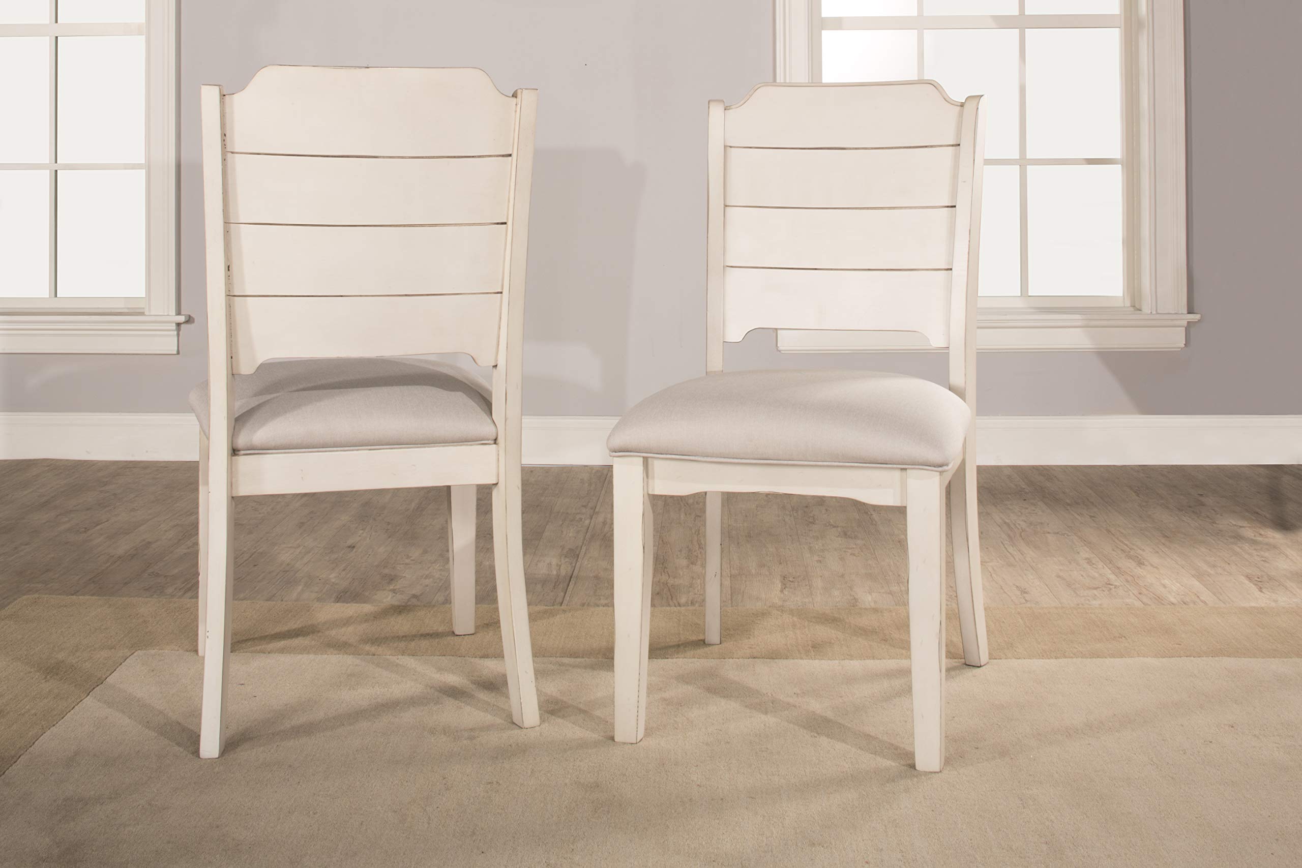 Hillsdale Furniture Clarion Dining Chairs Set of 2, Sea White - Perfect for Kitchen, Dining Room & Breakfast Nook