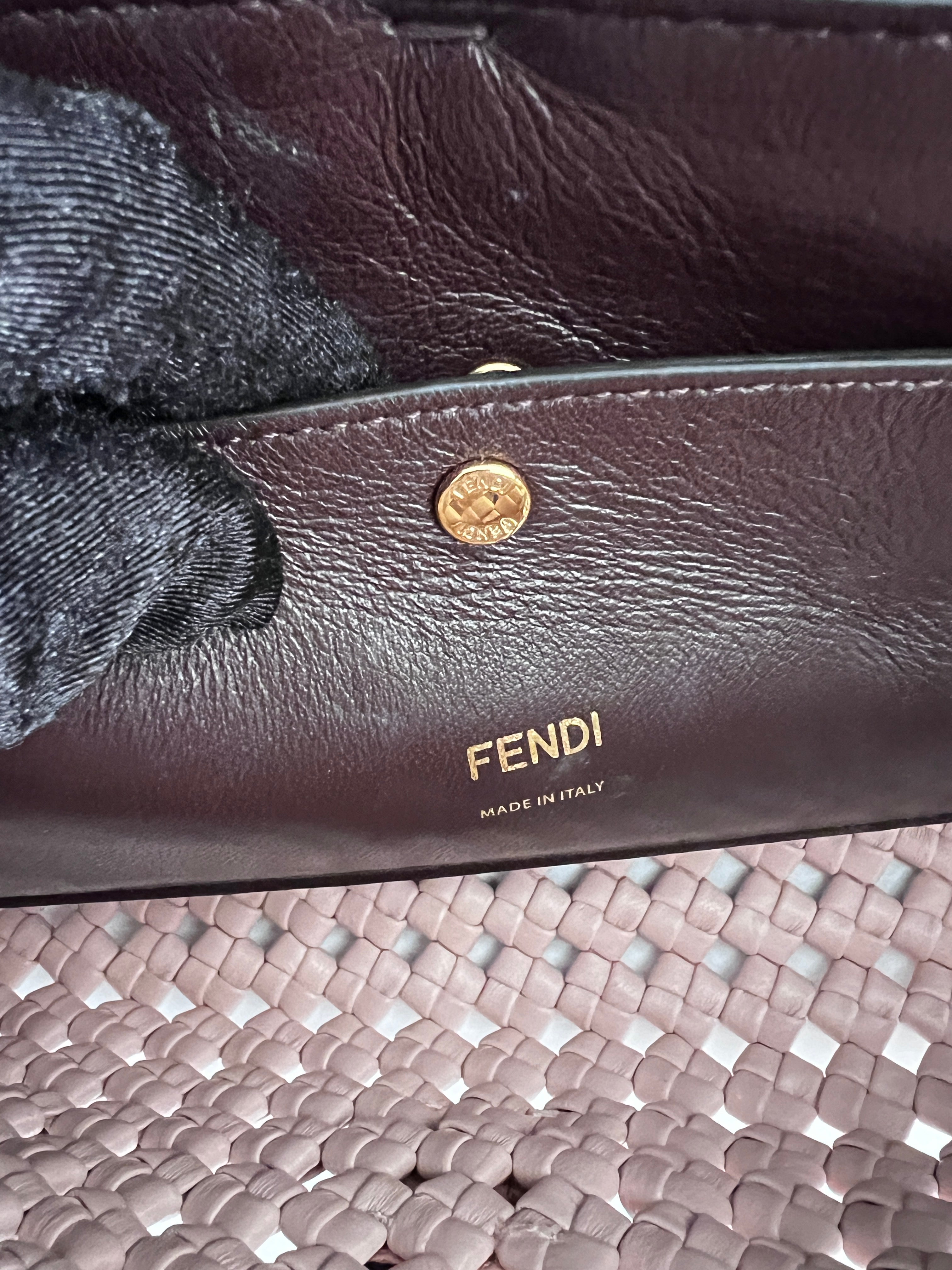 Fendi Leather Woven Baguette Bag - Luxury Designer Handbag for Women | Perfect for Work, Evening & Travel Accessories