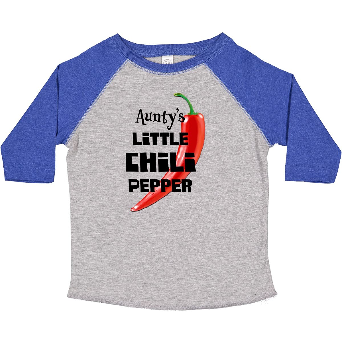 Inktastic Aunty's Little Chili Pepper Toddler T-Shirt - Cute Funny Baby Clothes for Boys & Girls - Perfect for Family Gatherings, Birthdays & Playdates