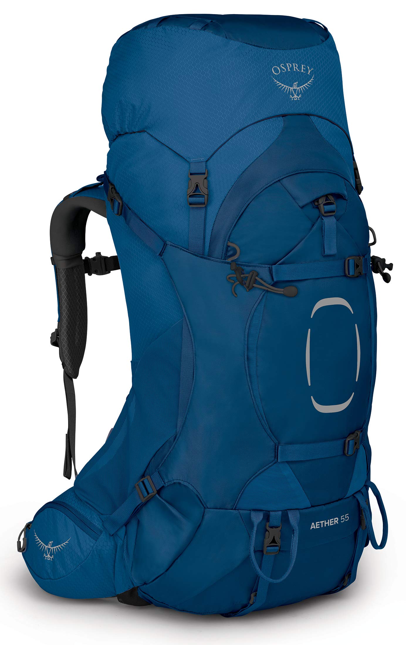 Osprey Aether 55L Men's Hiking Backpack - Lightweight Travel & Trekking Backpack for Outdoor Adventures, Deep Water Blue, Large/XL Size - Perfect for Camping, Backpacking & Multi-Day Hikes