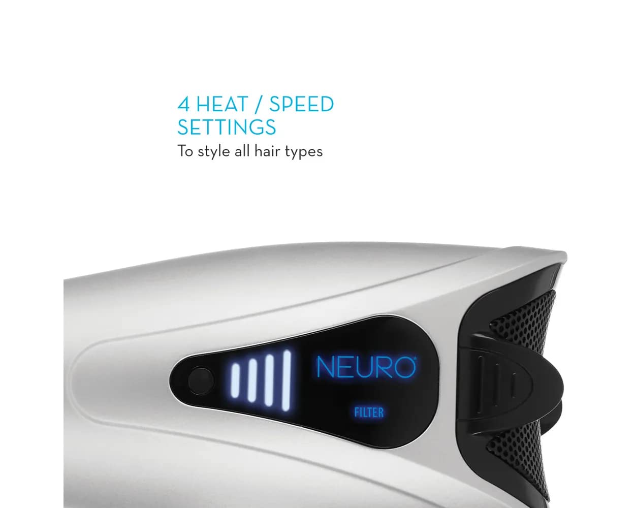 Paul Mitchell Neuro Light Tourmaline Hair Dryer - Professional Ionic Blow Dryer with Multiple Heat & Speed Settings, Cool Shot Button for Salon-Quality Styling at Home