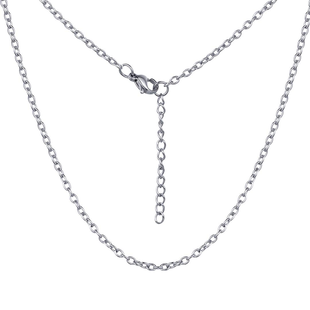 ChainsHouse Thin Rolo Chain Necklaces for Women & Men - 1.4MM/2MM Stainless Steel Cable Chains with 5cm Extender - 14K Gold, Rose Gold & Black Plated Durable Necklaces (16-30 Inch) - Perfect for Layering, Gifts & Everyday Wear