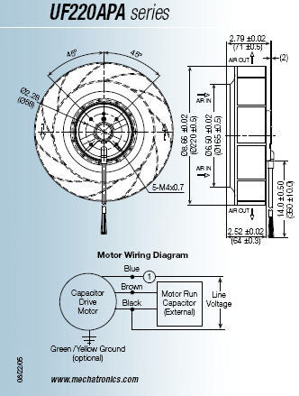 Mechatronics Motorized Impellers UF220APA Series - High Performance Electric Water Pump for Aquariums, Fountains & Hydroponic Systems