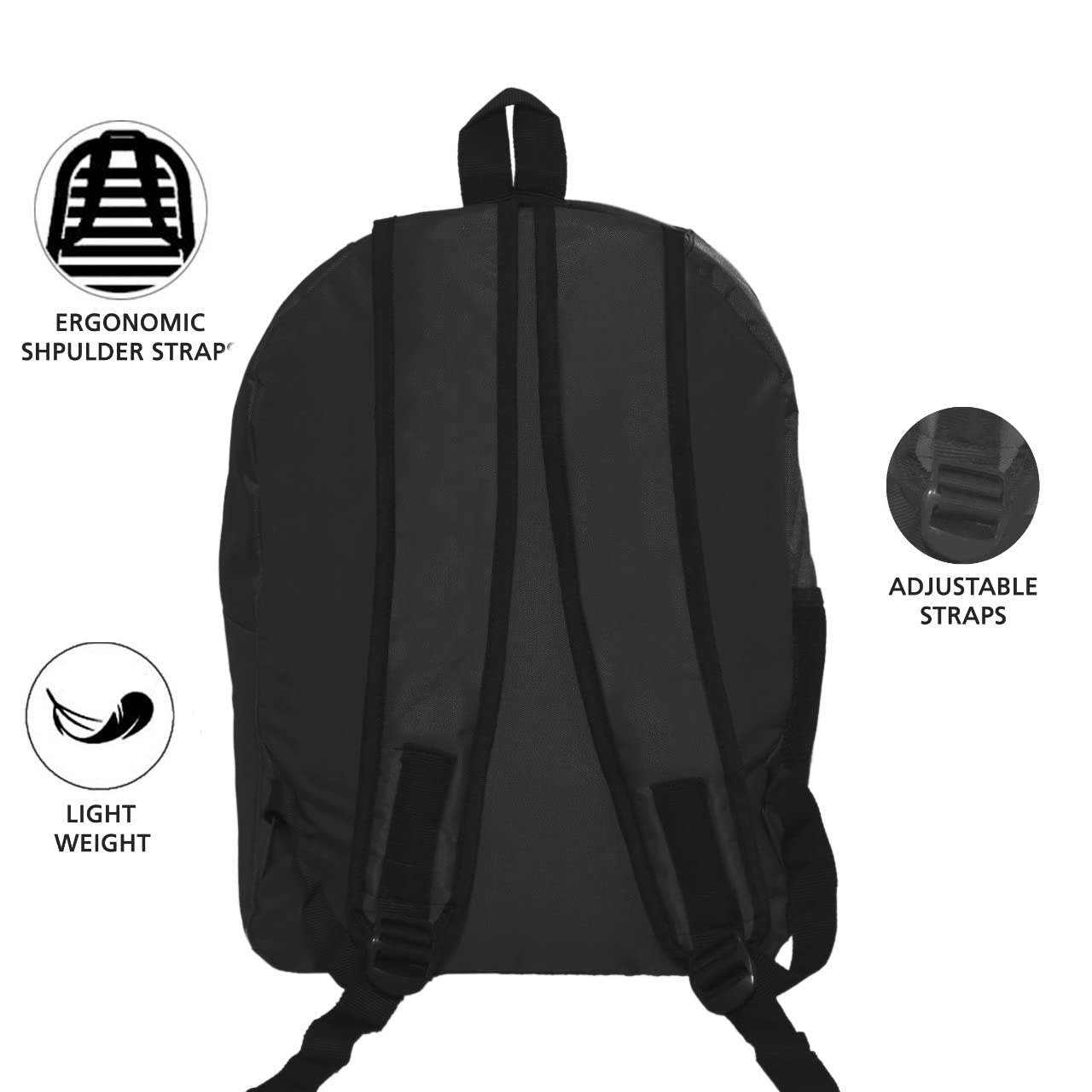 Stylish Black Zigzag Waterproof Backpack for Girls - Trendy School, College & Casual Use | Durable & Fashionable Bookbag for Teens & Students
