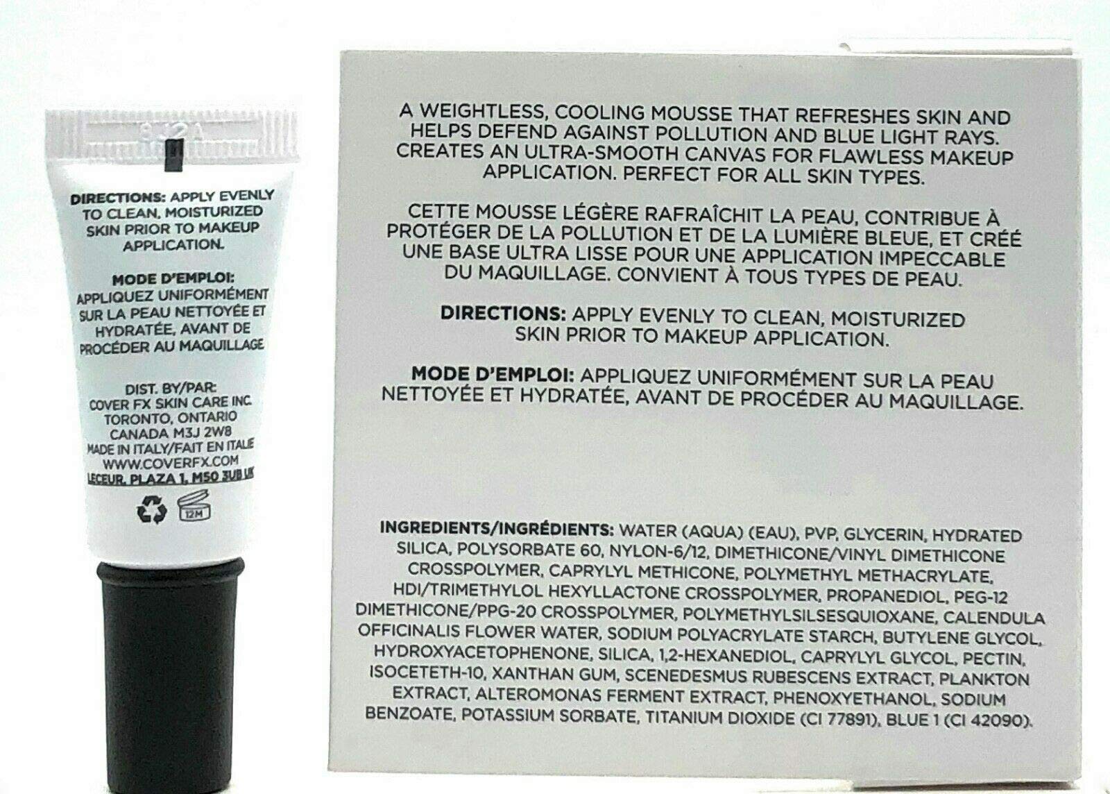 Cover FX Water Cloud Primer 5ml - Travel Size Hydrating Face Primer for Flawless Makeup | Perfect for On-The-Go & Air Travel Skincare Routine