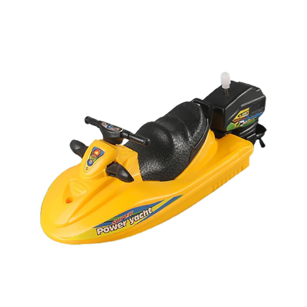 Wind Up Boat Toys for Kids - Pull Back Motorized Yacht, Sailboat, Jet Ski & Speed Boat Pool Bath Toys - Floating Water Play for Bathtub, Swimming Pool & Outdoor Fun