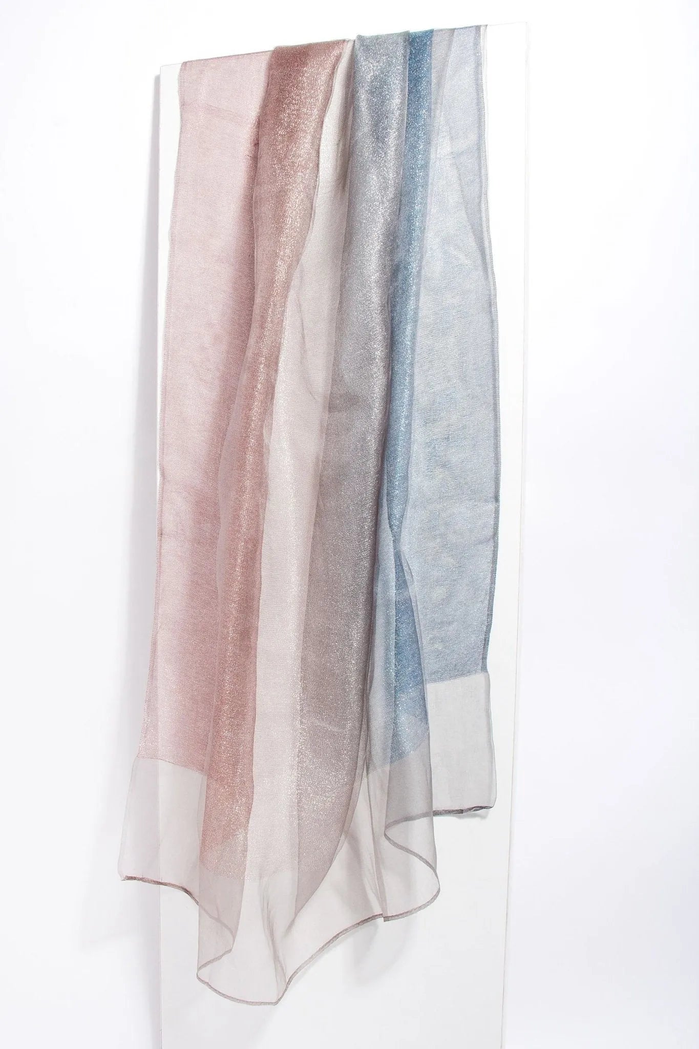 Silk Glitter Ombre Scarf - Elegant Shimmery Fashion Accessory for Women, Perfect for Parties, Weddings & Evening Events