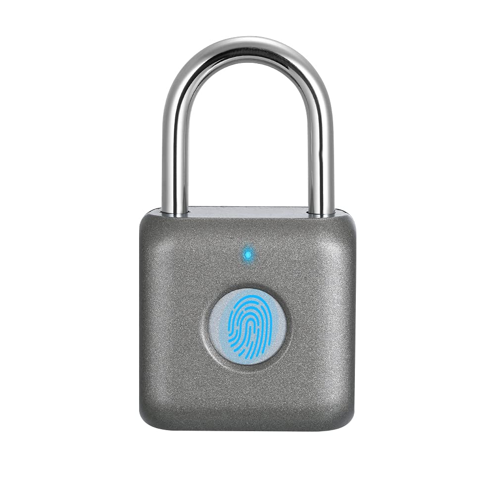 Dhiedas Smart Fingerprint Padlock - Keyless Biometric Lock with USB Rechargeable for Gym, Home, Office, Luggage & Bikes | Secure Digital Lock for Doors, Suitcases & Backpacks | Ideal for Travel, Storage & Personal Security