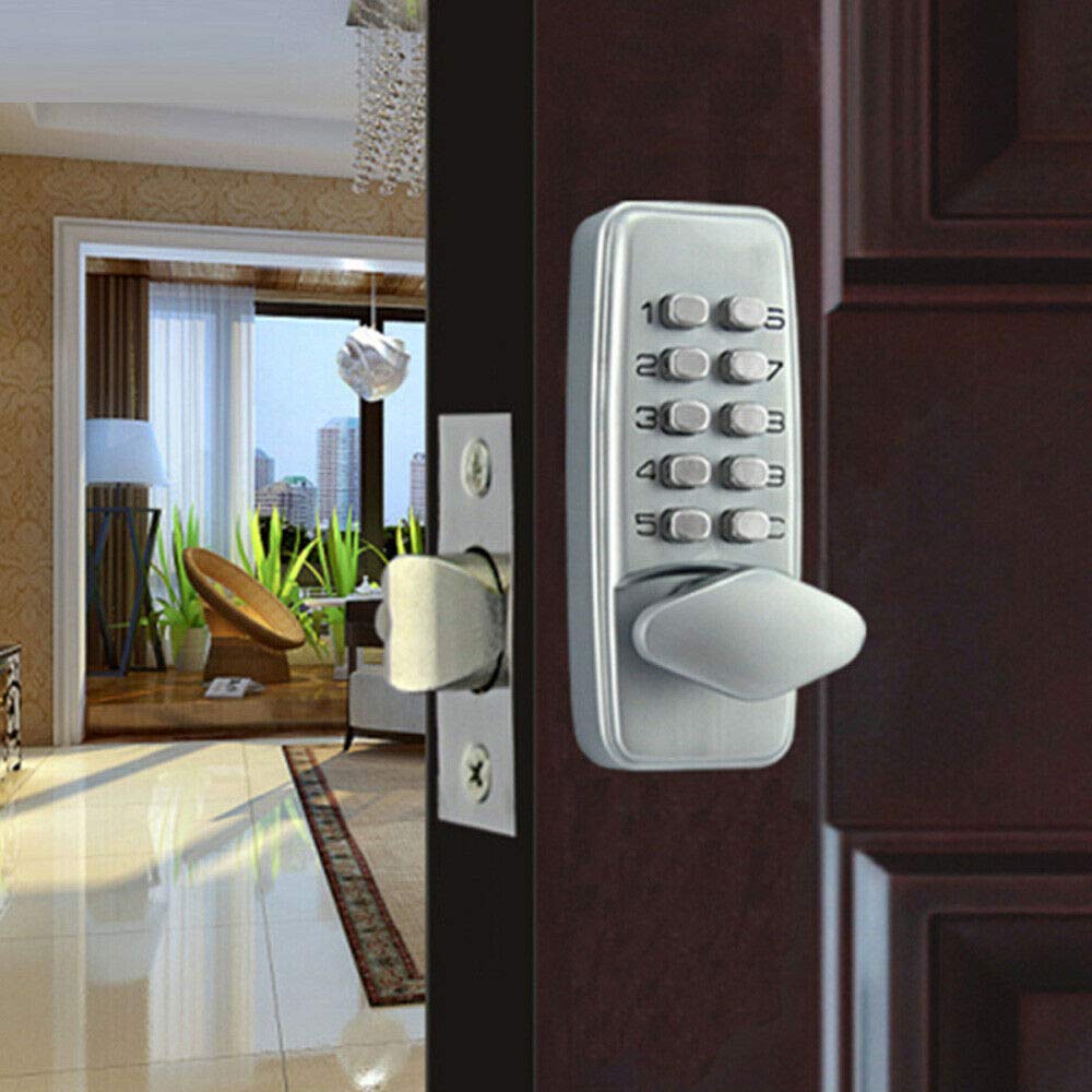 Smart Keyless Entry Digital Door Lock - Mechanical Password & Keypad Combo - Waterproof Exterior Door Knob for Home, Office & Apartment Security (Ideal for Front Doors, Back Doors & Rental Properties)