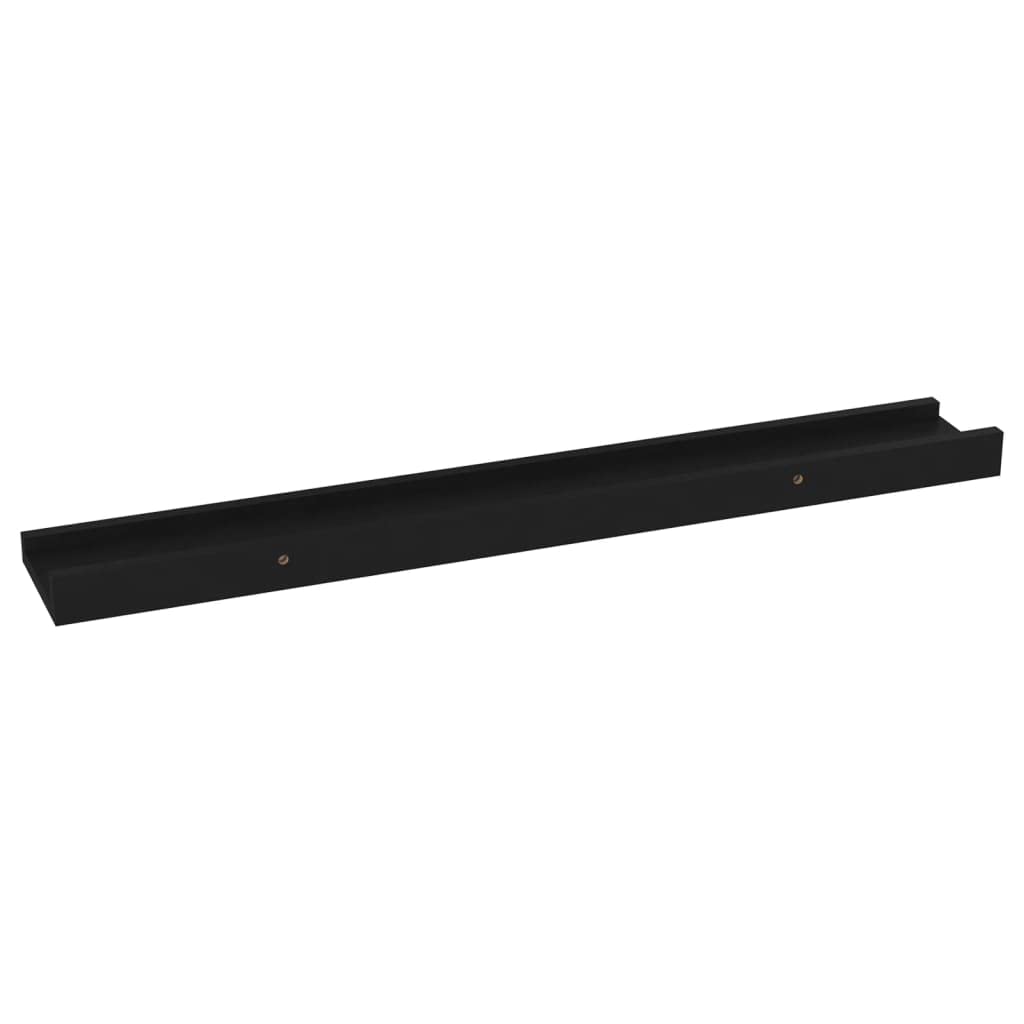 SKM 4-Pack Black Wall Shelves - 23.6