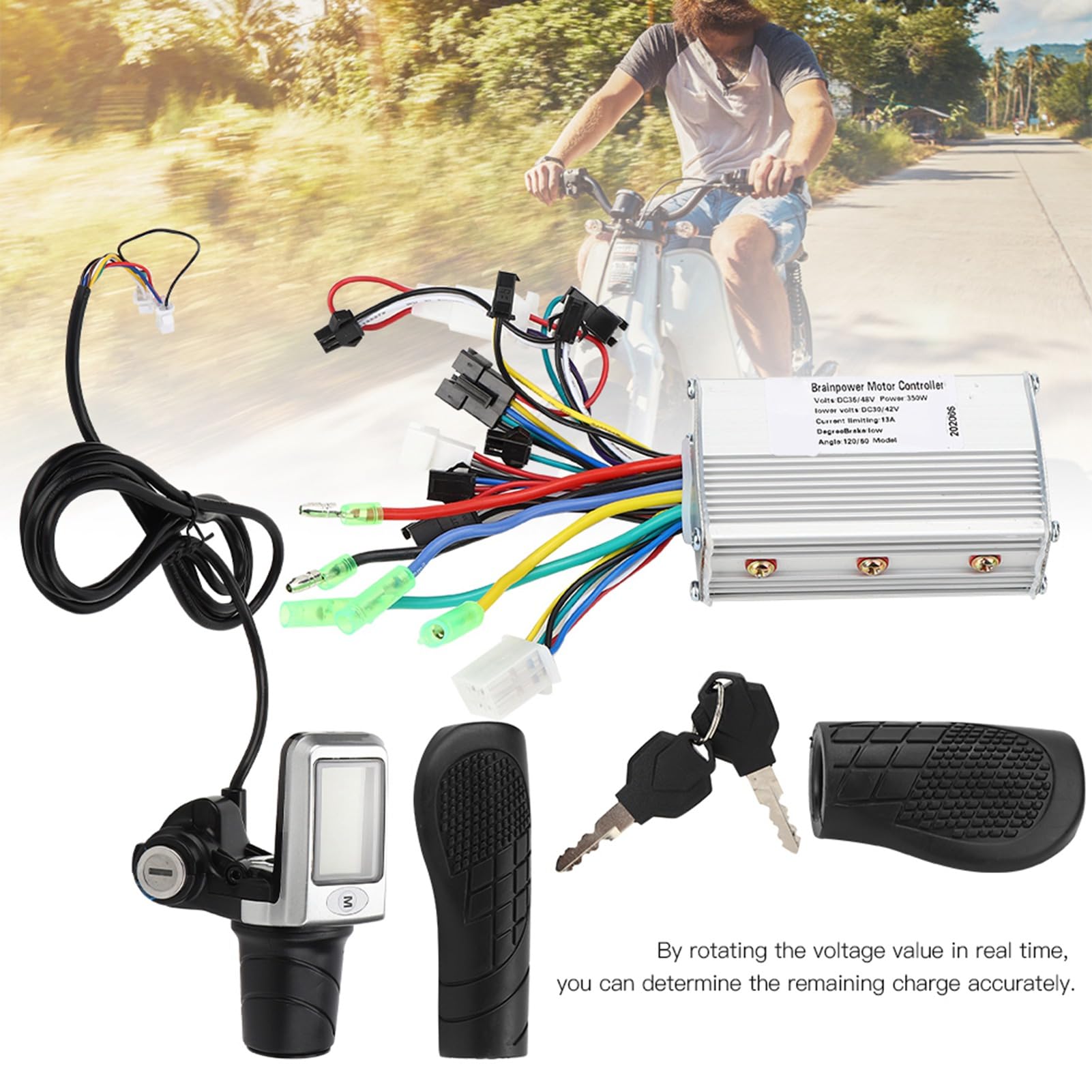 36V Electric Scooter Controller Kit - Brushless Motor Controller, LCD Split Meter & Throttle Grip Set | Perfect for DIY E-Scooter Repair & Upgrades | Ride Smoothly in Urban Commutes & Neighborhood Cruising