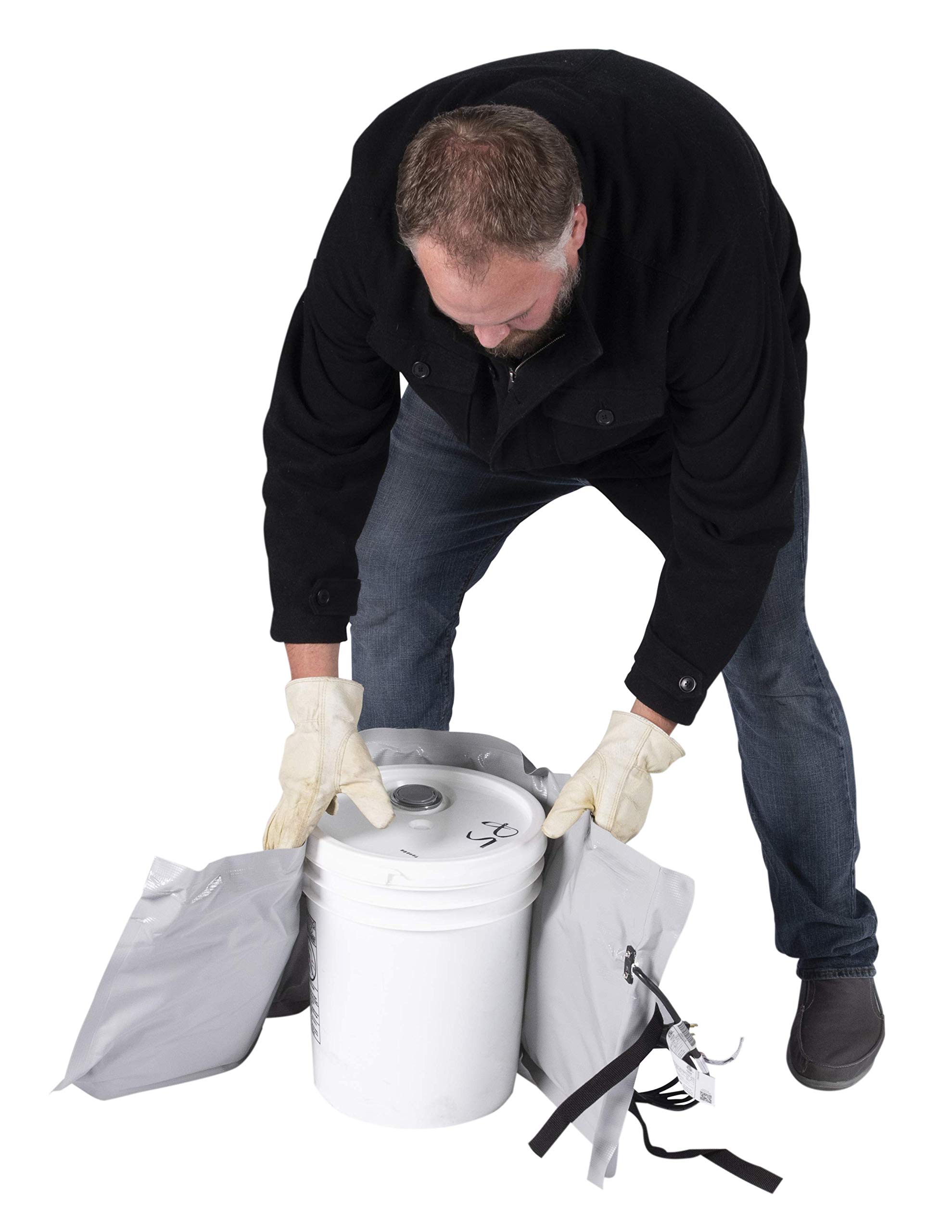 Powerblanket BH05RRG Xtreme 5-Gallon Bucket Heater - Alloy Gray Electric Water Heater for Construction, Farming & Outdoor Use in Cold Weather