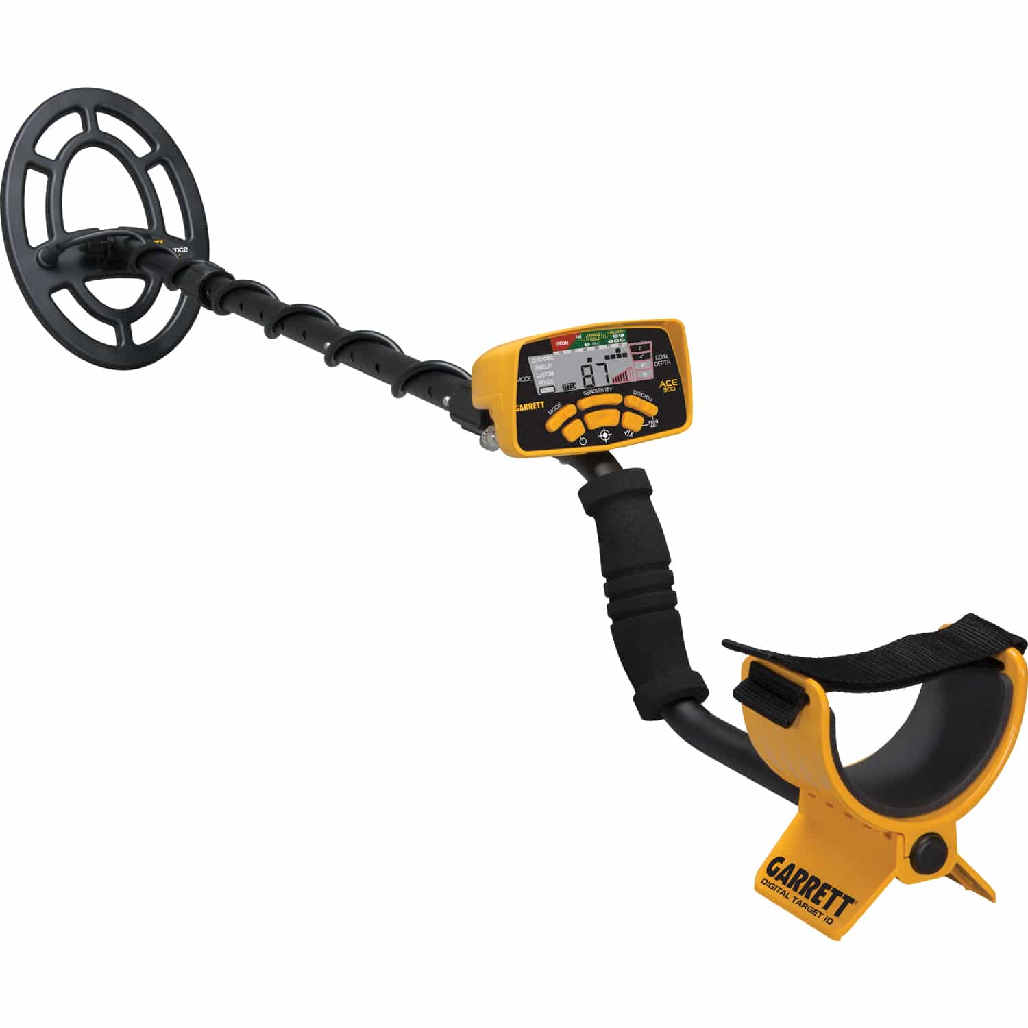 Garrett ACE 300 Metal Detector with 7 x 10 Waterproof Search Coil - Professional Gold & Treasure Hunting Equipment for Beach, Park & Outdoor Adventures (Open Box)