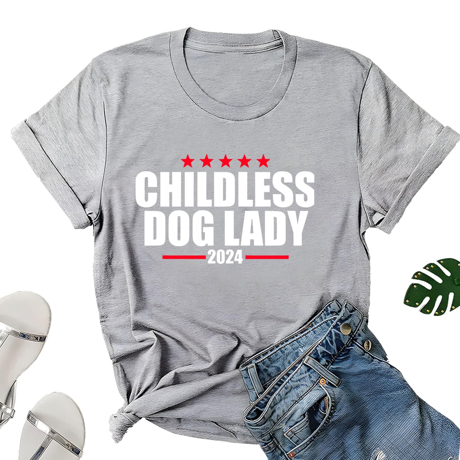 Funny Childless Dog Lady T-Shirt - Cute Pet Lover Gift for Women - Perfect for Dog Moms, Birthday & Casual Wear