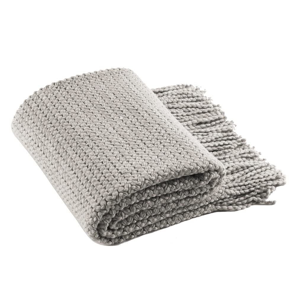 BATTILO HOME Knit Tassel Throw Blanket - Soft Warm Lightweight Blanket 51