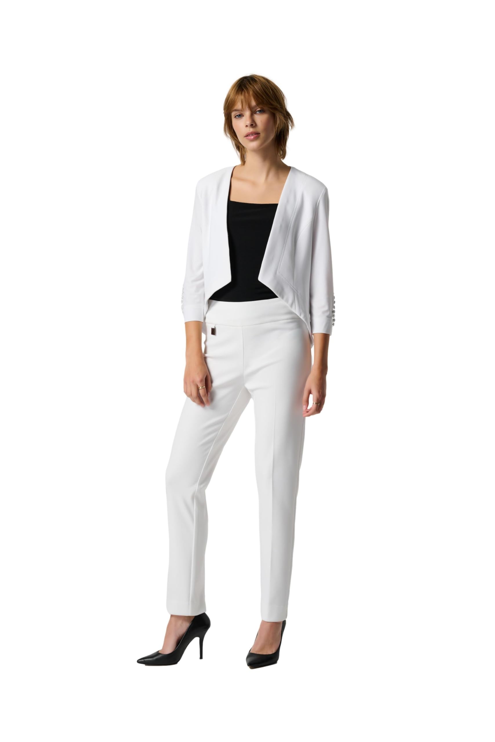 Women's Classic High-Waisted Dress Pants - Professional Office Work Pants for Business & Formal Occasions - Comfortable Stretch Fabric for All-Day Wear (Style 143105)