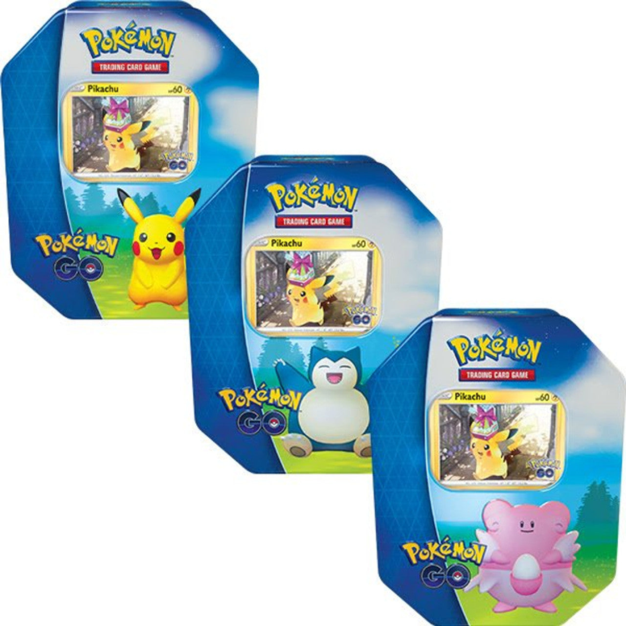 Pokemon Go Tin Set of 3 - Official Collectible Trading Card Game Tins for Pokemon Fans | Perfect for Gifts, Game Nights & Collectors