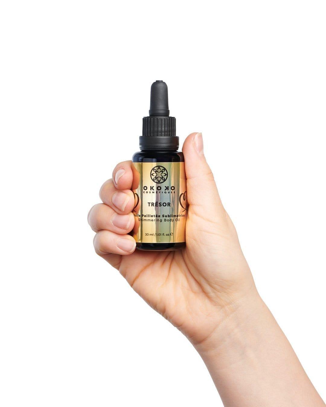 Trésor Shimmering Body Oil with Marula & Argan - 100ml Perfumed Moisturizer for Radiant, Silky Skin | Luxurious Glow for Date Nights & Special Occasions