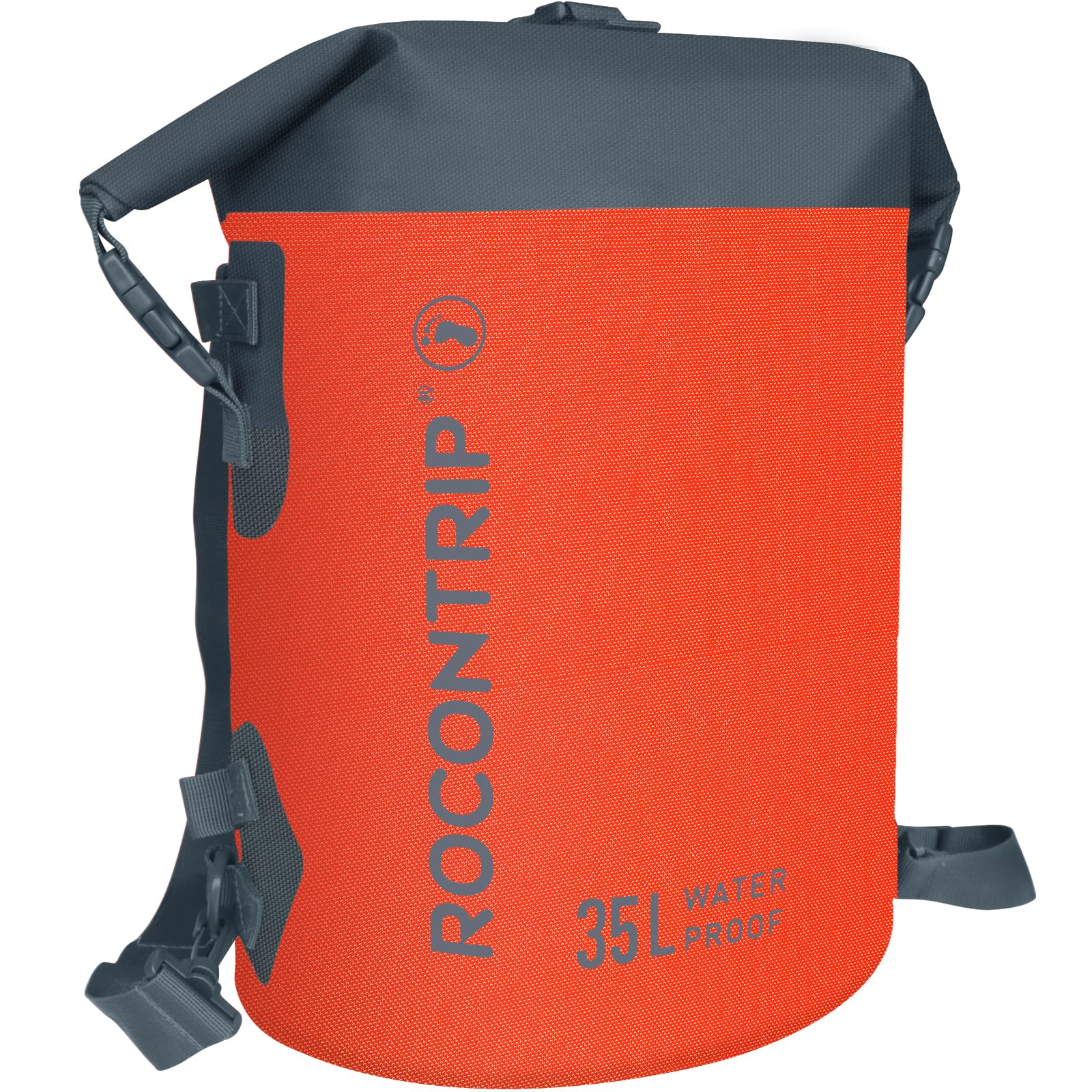ROCONTRIP Premium 35L Waterproof Backpack - Roll-Top Dry Bag with TPU Coating for Kayaking, Boating, Rafting & Camping - Ideal for Outdoor Adventures, Beach Trips and Water Sports