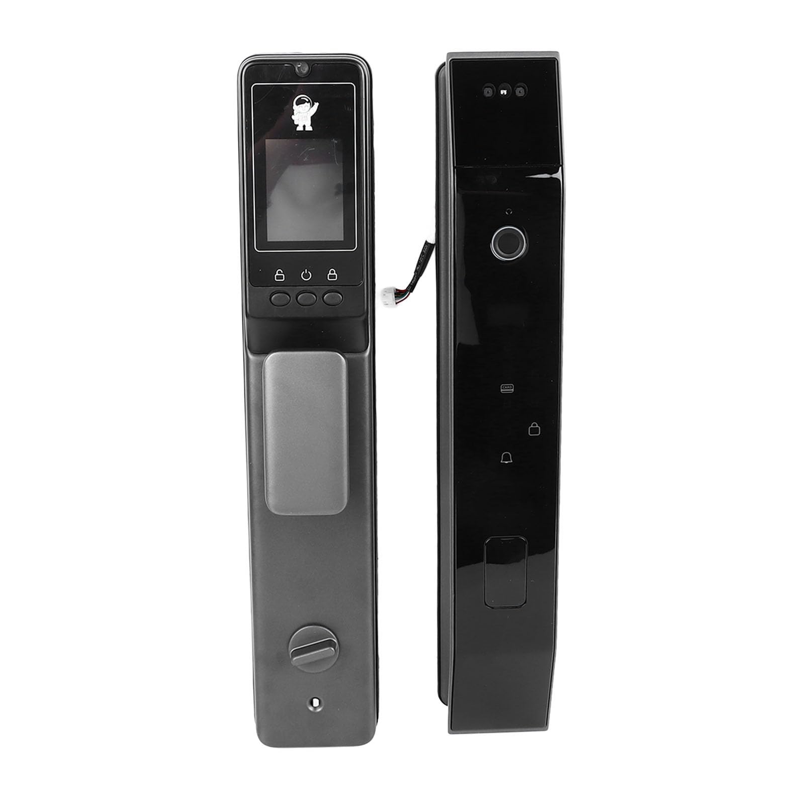 Smart Door Lock with 3D Face Recognition, Fingerprint & Password Entry - Aluminum Alloy Stainless Steel Keyless Security Lock for Homes & Apartments | Secure Front Door, Back Door & Rental Property Access