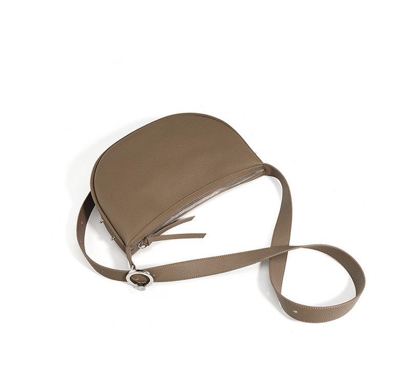 Stylish Crescent Leather Shoulder Bag for Women - Fashionable Crossbody Purse with Adjustable Strap - Perfect for Work, Travel & Everyday Use