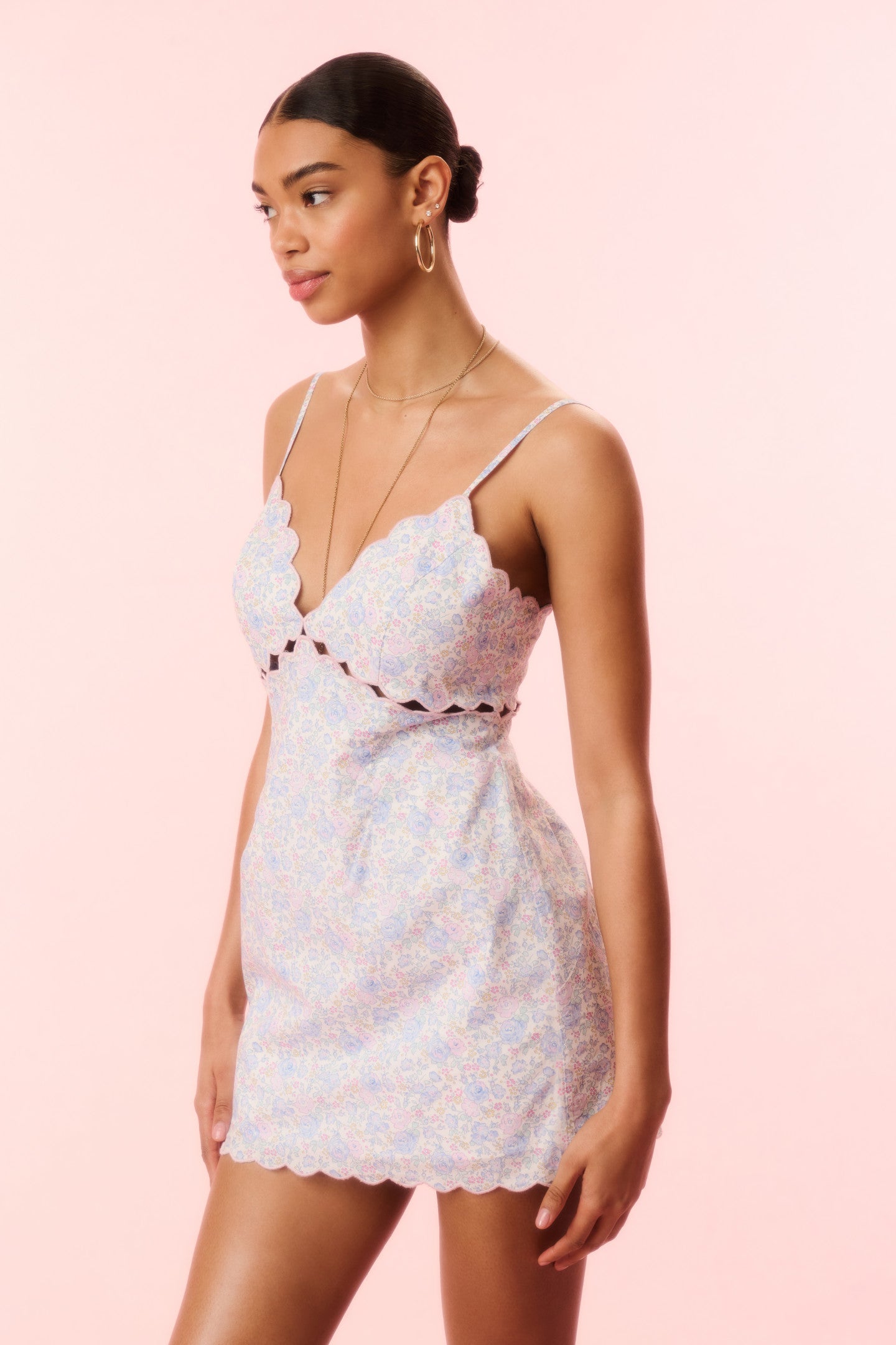 Sydow Liberty Fabric Mini Dress - Flowy Summer Dress for Women, Casual & Party Wear, Perfect for Beach, Vacation, and Date Nights