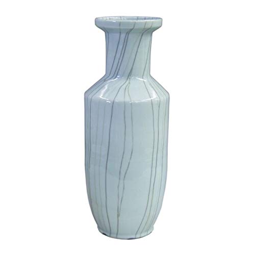 Handmade Green Porcelain Vase - Waterproof & Durable Handcrafted Ceramic Flower Pot for Outdoor & Indoor Decor - Perfect for Patio, Garden, Living Room, and Office Decoration