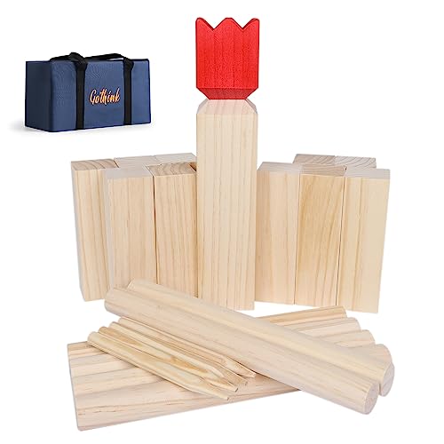Pine Wood Standard Kubb Game Set