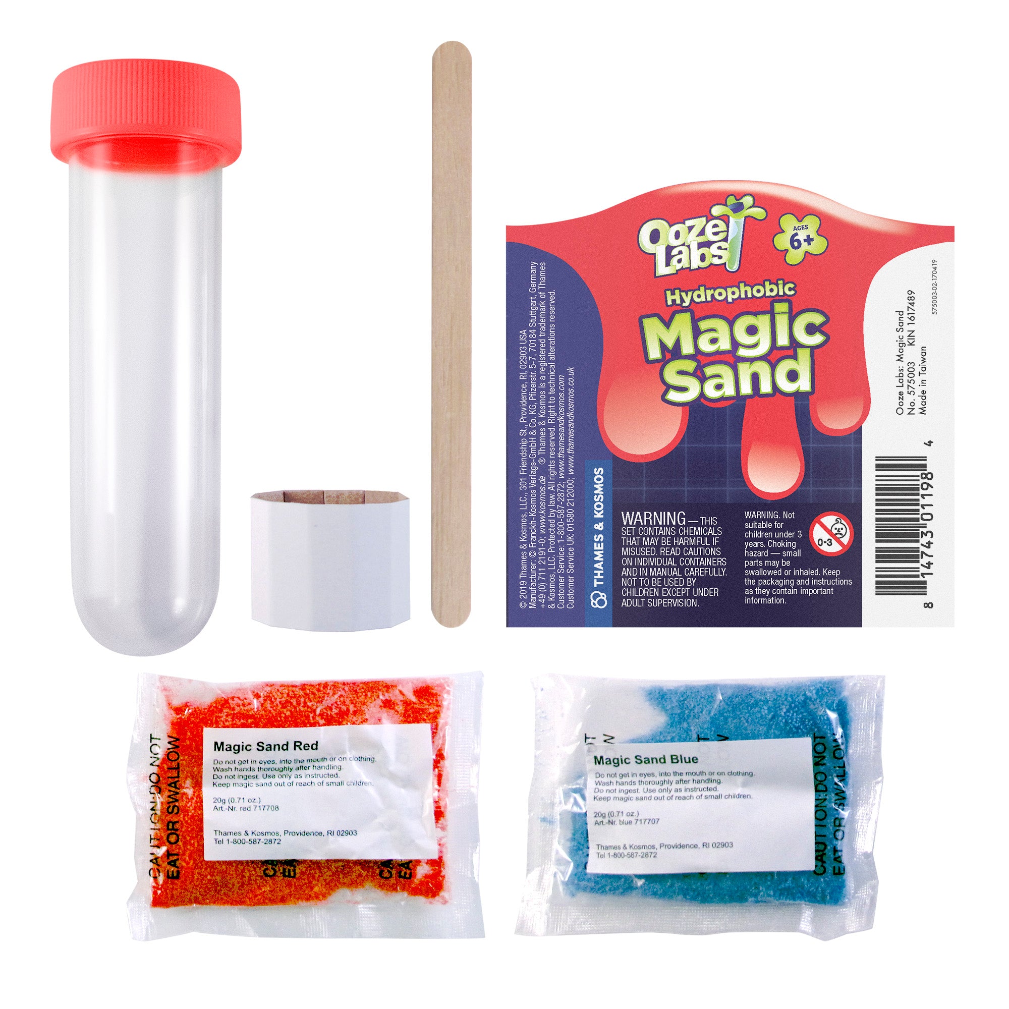 Ooze Labs 3: Magic Sand - Non-Toxic Sensory Play Sand for Kids (Bundle of 6) | STEM Educational Toy for Creative Play & Stress Relief | Perfect for Birthday Gifts, Classroom Activities & Sensory Bins